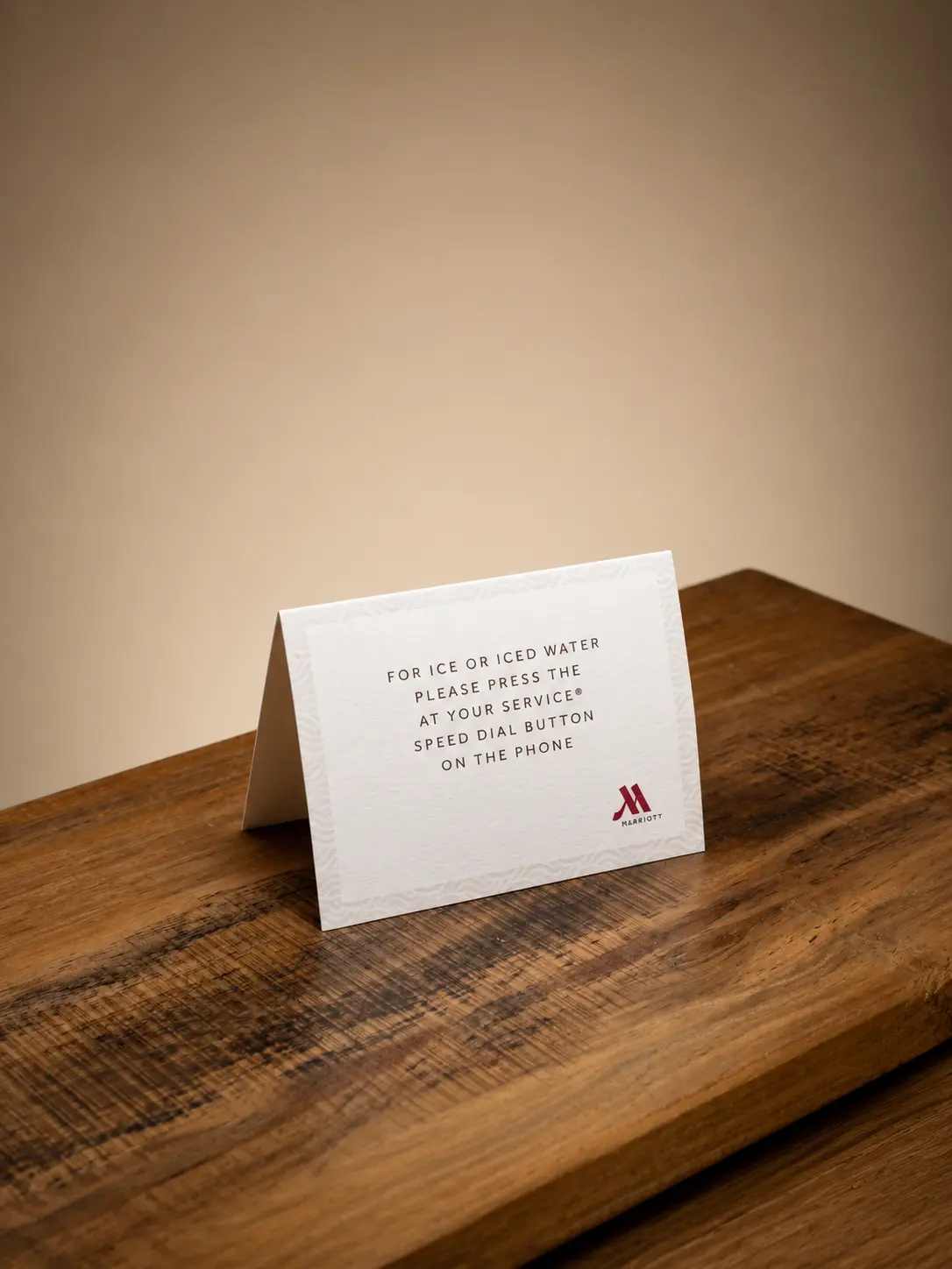Mariott Tent Card